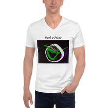 Load image into Gallery viewer, Unisex Short Sleeve V-Neck T-Shirt with &quot;Truth is Power&quot; Artwork with Title