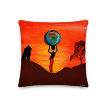 Load image into Gallery viewer, Premium Pillow with &quot;Born in Africa&quot; Artwork