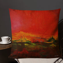 Load image into Gallery viewer, Premium Pillow with &quot;World on Fire&quot; Artwork