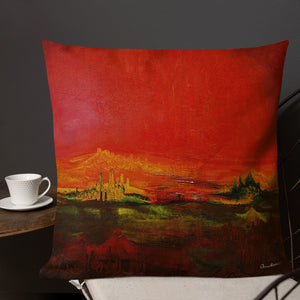 Premium Pillow with "World on Fire" Artwork