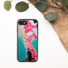 Load image into Gallery viewer, Biodegradable iPhone case with &quot;Island of Happiness&quot; Artwork