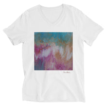 Load image into Gallery viewer, Unisex Short Sleeve V-Neck T-Shirt with &quot;Spring&quot; Artwork