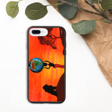 Load image into Gallery viewer, Biodegradable iPhone case with &quot;Born in Africa&quot; artwork