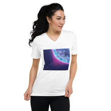 Load image into Gallery viewer, Unisex Short Sleeve V-Neck T-Shirt with &quot;Earth&quot; Artwork