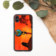 Load image into Gallery viewer, Biodegradable iPhone case with &quot;Born in Africa&quot; artwork