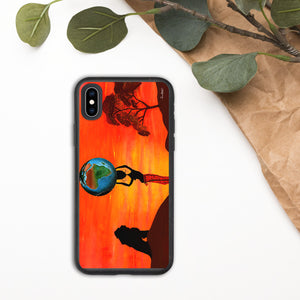 Biodegradable iPhone case with "Born in Africa" artwork