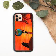 Load image into Gallery viewer, Biodegradable iPhone case with &quot;Born in Africa&quot; artwork