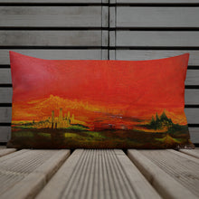 Load image into Gallery viewer, Premium Pillow with &quot;World on Fire&quot; Artwork