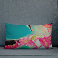 Load image into Gallery viewer, Premium Pillow with &quot;Island of Happiness&quot; Artwork