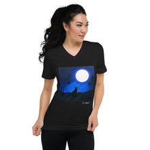 Load image into Gallery viewer, Unisex Short Sleeve V-Neck T-Shirt with &quot;A Girl and a Dream&quot; Artwork