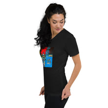 Load image into Gallery viewer, Unisex Short Sleeve V-Neck T-Shirt with &quot;Boat&quot; artwork