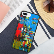 Load image into Gallery viewer, Biodegradable iPhone case with &quot;Boat&quot; Artwork