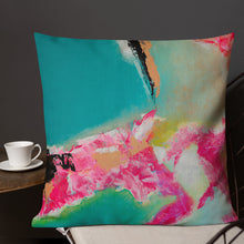 Load image into Gallery viewer, Premium Pillow with &quot;Island of Happiness&quot; Artwork