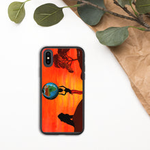 Load image into Gallery viewer, Biodegradable iPhone case with &quot;Born in Africa&quot; artwork