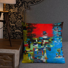 Load image into Gallery viewer, Premium Pillow with &quot;Boat&quot; Artwork