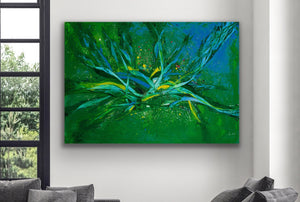 "A Splash of Energy" - (2019) - 70x100x4cm Large Original Acrylic Abstract Painting